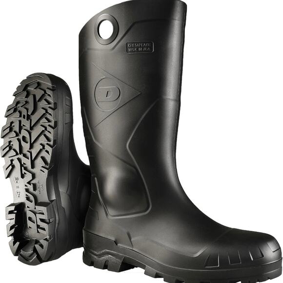 Dunlop Chesapeake Boots -Waterproof PVC, Lightweight Durable Black Size 8 No Box - Picture 1 of 6